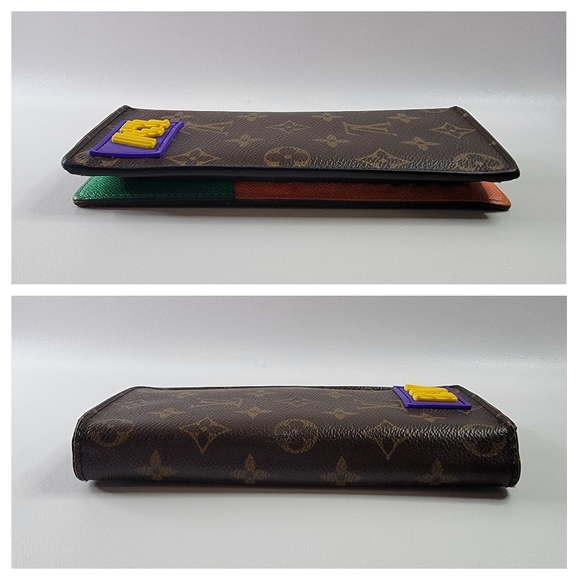 LOUIS VUITTON LV Logo Rubber Patch Brazza Long Wallet - Picture 12 of 13